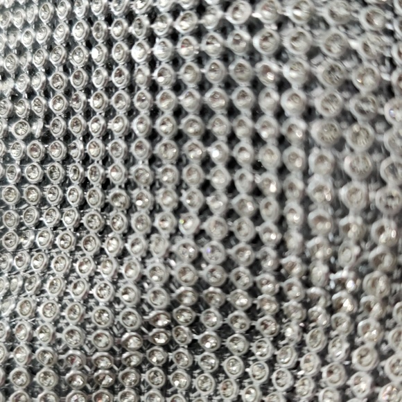 Rhinestone silver mesh halter top - Picture 6 of 9